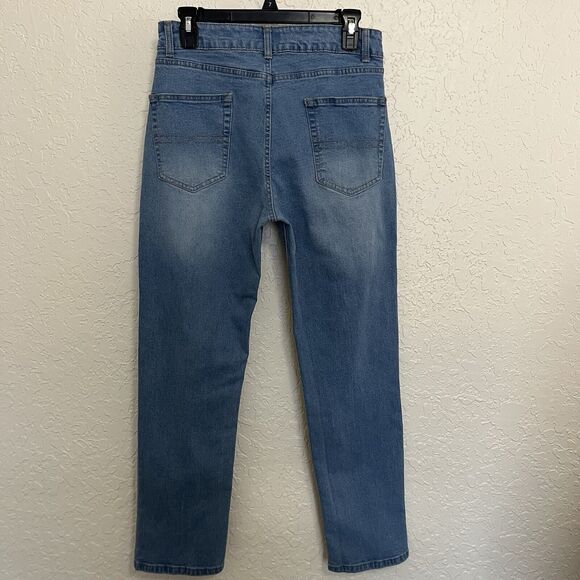 Rebel & Soul | Men’s Regular Fit Medium Wash Straight Let Jeans 30x30 - Picture 4 of 5